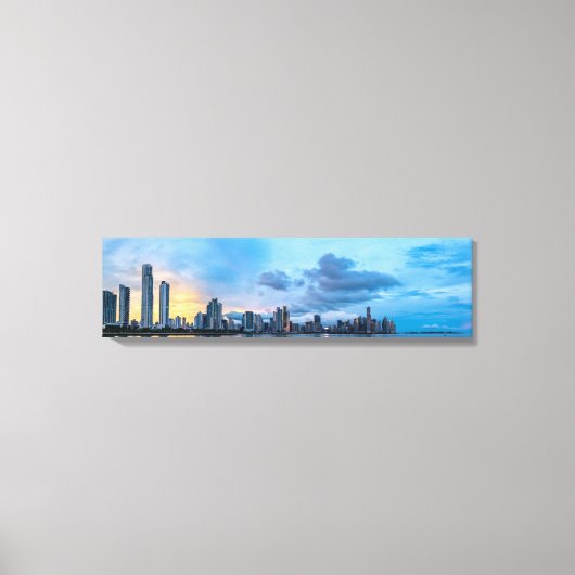 Panama City van het Zee Skyline Canvas Druk (Voorkant)