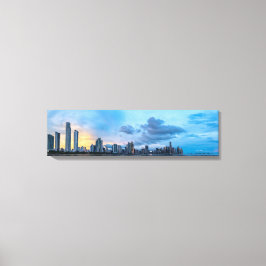 Panama City van het Zee Skyline Canvas Druk Afdruk