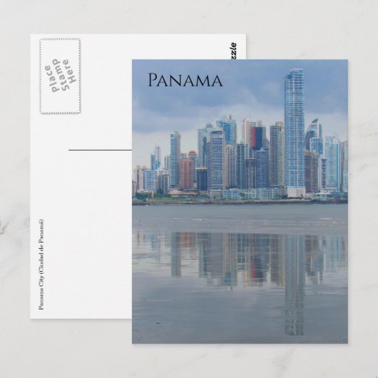 panama ciudad reflecteert briefkaart (Voorkant / Achterkant)