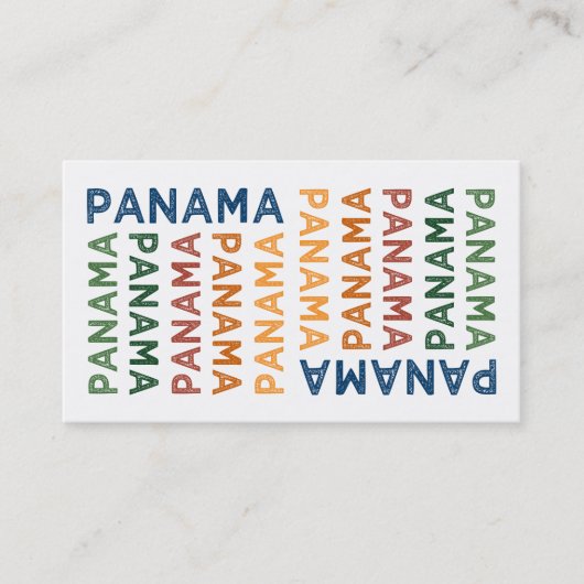 Panama Cute Colorful Visitekaartje (Voorkant)