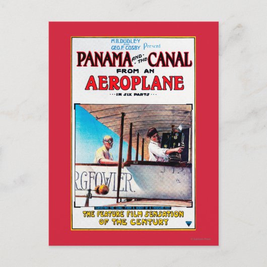 Panama en Canal Airplane Movie Promo Poste Briefkaart (Voorkant)