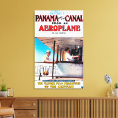 Panama en Canal Airplane Movie Promo Poste Canvas Afdruk (Insitu (Woonkamer))
