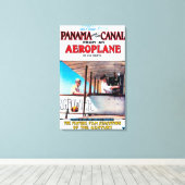 Panama en Canal Airplane Movie Promo Poste Canvas Afdruk (Insitu (Houten vloer))