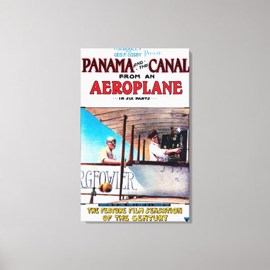 Panama en Canal Airplane Movie Promo Poste Canvas Afdruk (Voorkant)