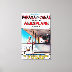 Panama en Canal Airplane Movie Promo Poste Canvas Afdruk