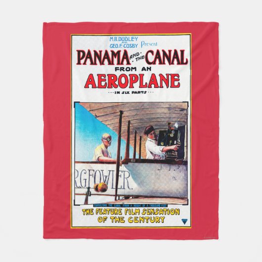 Panama en Canal Airplane Movie Promo Poste Fleece Deken (Voorkant)