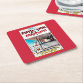 Panama en Canal Airplane Movie Promo Poste Kartonnen Onderzetters (Schuin)