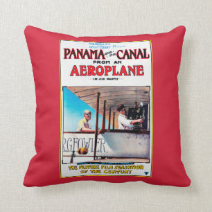 Panama en Canal Airplane Movie Promo Poste Kussen