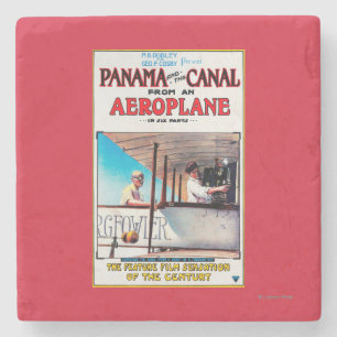 Panama en Canal Airplane Movie Promo Poste Stenen Onderzetter