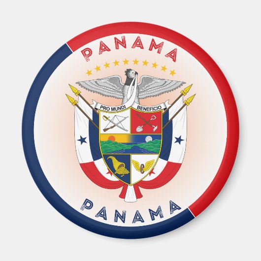 Panama Erfgoed Embleem Magneet (Voorkant)
