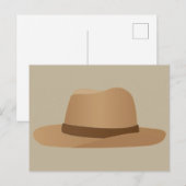 Panama Fedora Hoed Briefkaart (Voorkant / Achterkant)