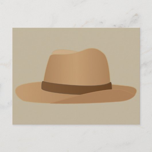 Panama Fedora Hoed Briefkaart (Voorkant)