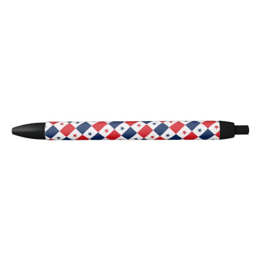 Panama Flag Balpen Zwarte Inkt Pen (Voorkant)