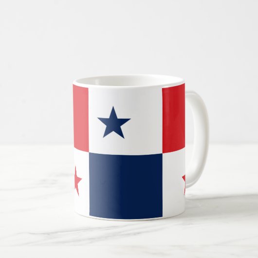 Panama Flag Keramische Koffie Mok (Voorkant rechts)