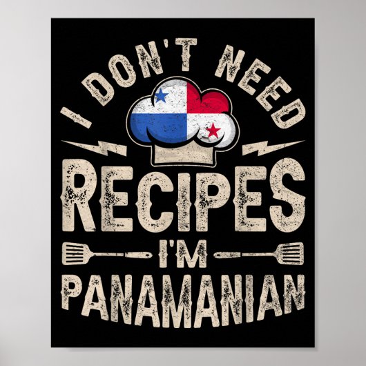 Panama Flag Proud Panamanians Men &amp; Women  Poster (Voorkant)