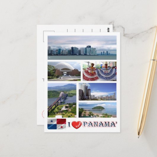 Panama - I Love - Briefkaart (Voorkant / Achterkant in situ)
