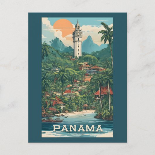 Panama Illustratie Briefkaart (Voorkant)