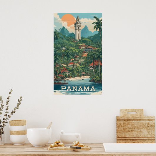 Panama Illustratie Poster (Keuken)