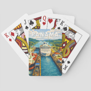Panama Illustratie Reis Kunst Vintage Pokerkaarten