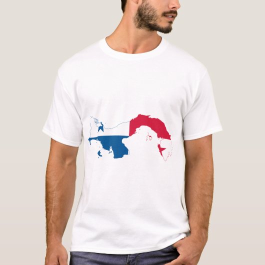 PANAMA - KAART/LOGO/VLAG/KLEUREN/KREST T-SHIRT (Voorkant)
