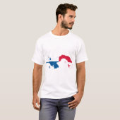 PANAMA - KAART/LOGO/VLAG/KLEUREN/KREST T-SHIRT (Voorkant volledig)