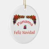 Panama Kerstmis 1 Keramisch Ornament (Rechts)