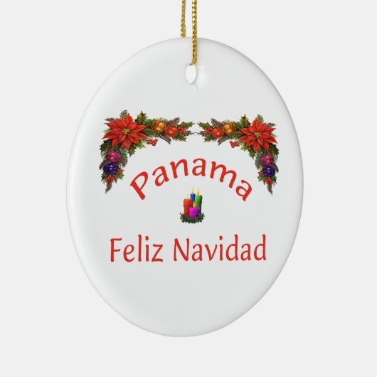 Panama Kerstmis 1 Keramisch Ornament (Rechts)