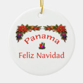 Panama Kerstmis 1 Keramisch Ornament (Voorkant)