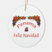 Panama Kerstmis 1 Keramisch Ornament (Links)