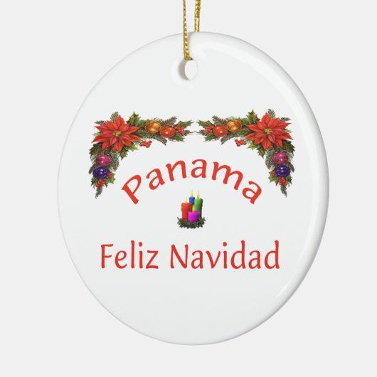 Panama Kerstmis 1 Keramisch Ornament (Links)