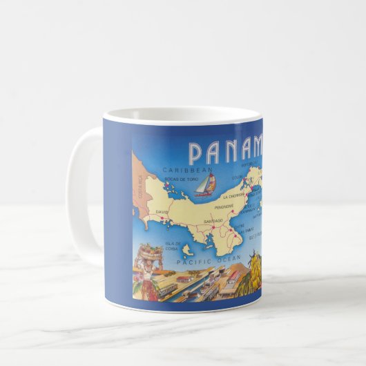 Panama Landkaart Mok (Voorkant links)