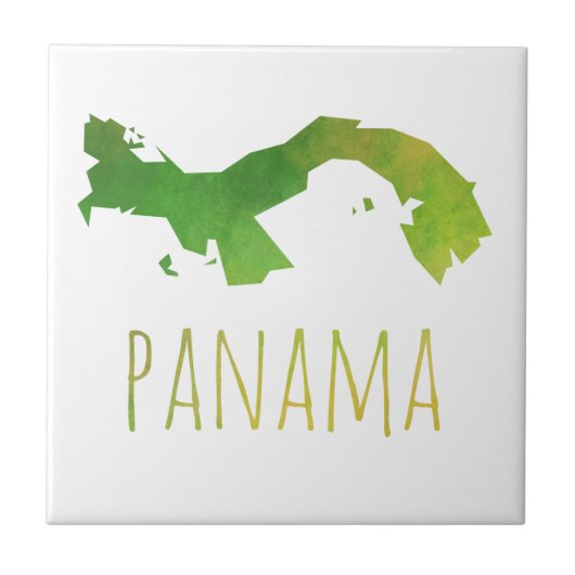 Panama Map Tegeltje (Voorkant)