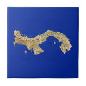 Panama Map Tile Tegeltje (Voorkant)