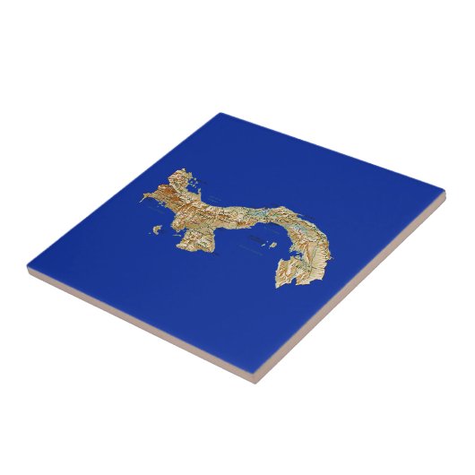 Panama Map Tile Tegeltje (Zijkant)