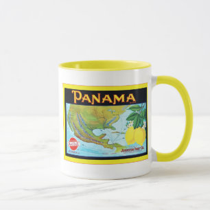 Panama-merk ~ etiket met fruitkratten mok