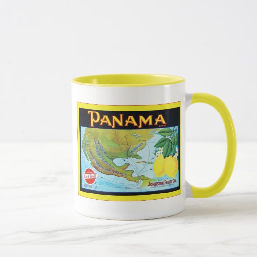 Panama-merk ~ etiket met fruitkratten mok (Rechts)