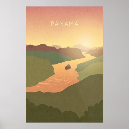 Panama Minimaal Reisposter Poster (Voorkant)
