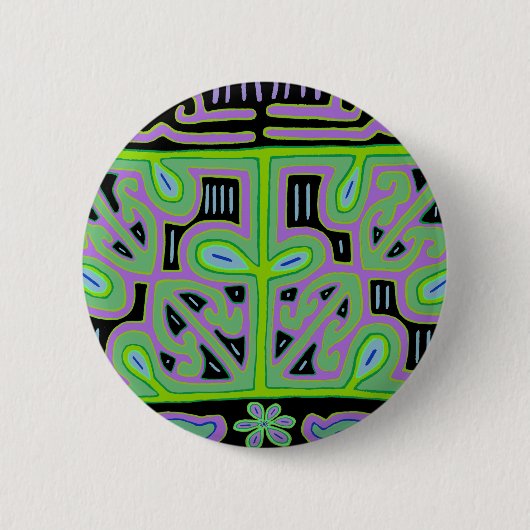 Panama Mola Music Box Ronde Button 5,7 Cm (Voorkant)