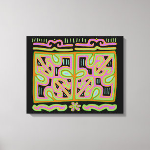 Panama Mola Muziekuitje Canvas Afdruk
