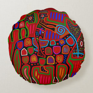 Panama Mola - Red een paardenride als Cowboy Rond Kussen