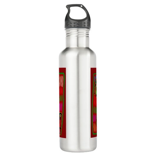 Panama Mola - Red een paardenride als Cowboy Waterfles (Achterkant)