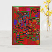 Panama Mola - Save a Horse Ride a Cowboy Kaart (Gele Bloem)