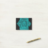Panama Mola Schildpad - Blauw Zwart Post-it® Notes (Op bureau)