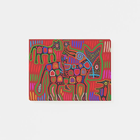 Panama Mola - Sla een Paard Red een Cowboy Post-it® Notes (Voorkant)