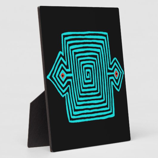 Panama Mola Tortoise - Blue Black Fotoplaat (Zijkant)