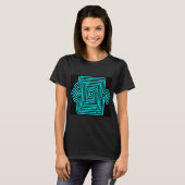 Panama Mola Tortoise - Blue Black T-shirt (Voorkant volledig)