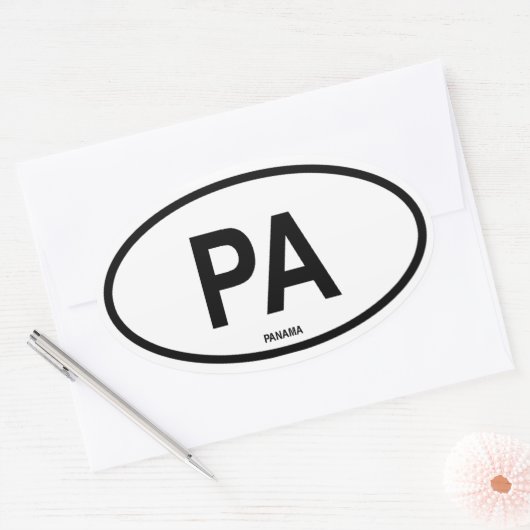 Panama "PA" Ovale Sticker (Envelop)