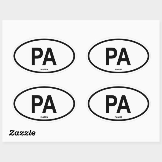 Panama "PA" Ovale Sticker (Vel)
