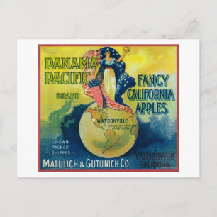 Panama Pacific Apple-label Briefkaart