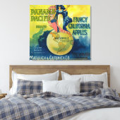 Panama Pacific Apple-label Canvas Afdruk (Insitu (Slaapkamer))